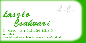 laszlo csakvari business card
